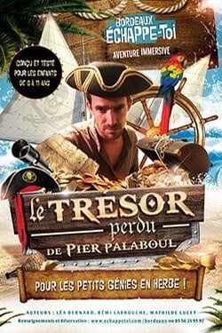 Pirate en tricorne et perroquet coloré, décor d'aventure maritime pour Le trésor perdu de Pier Palaboul