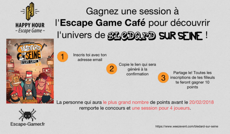 Gagnez une session pour 4 personnes à l&rsquo;Escape Game Café