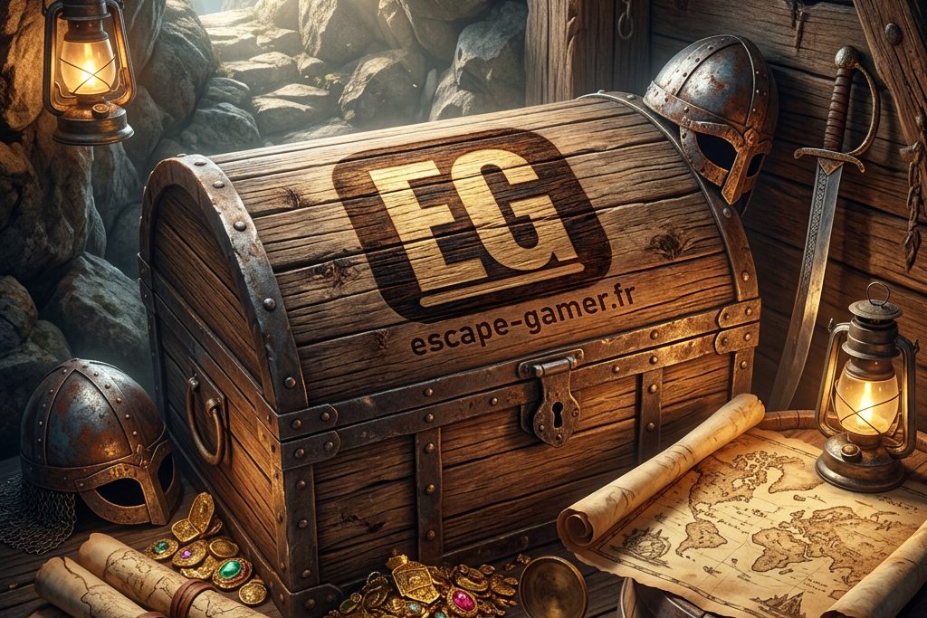 Illustration de l'univers des salles de Escape Game de Redon, avec le logo Escape Gamer (pas une photo des salles)