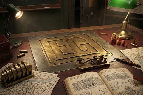 Illustration de l'univers de Mission Saint Pétersbourg, avec le logo Escape Gamer (pas une photo de la salle)