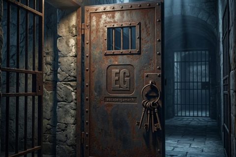 Illustration de l'univers de Opération évasion, avec le logo Escape Gamer (pas une photo de la salle)