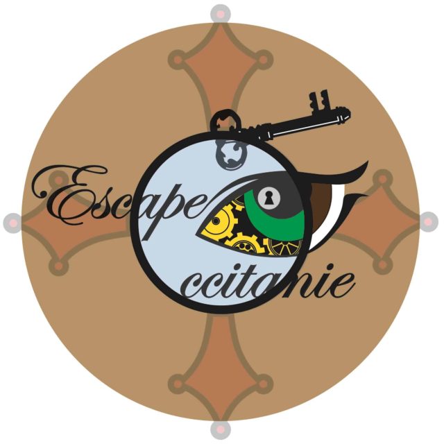 Logo d'Enigm'Scape, escape game à Saint-Affrique, sous-marin et mécanismes