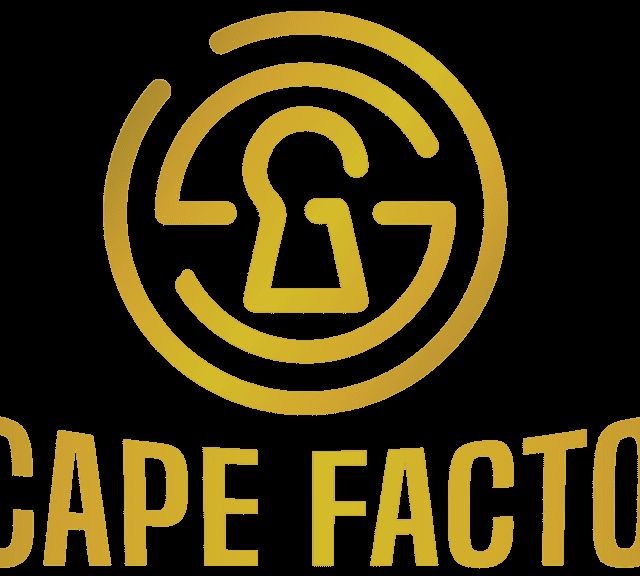 Logo Escape Factory : un G doré avec trou de serrure dans un cercle, visuel des salles de Guérande
