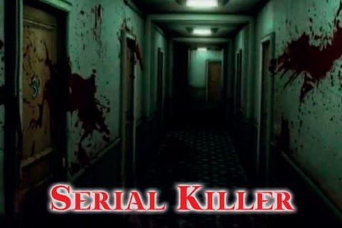 Couloir verdâtre éclaboussé de sang et titre Serial Killer, salle Sérial Killer chez Can You Escape à Saint-Cyprien