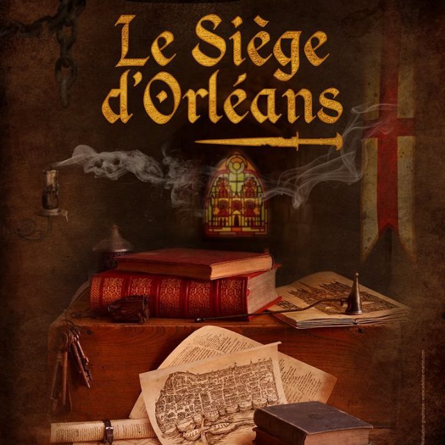 Décor médiéval avec livres anciens, cartes et documents historiques chez Bank Escape à Orléans