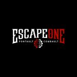 Logo de Escape One, escape game à Pontault-Combault, avec cerveau bipartite rouge et blanc