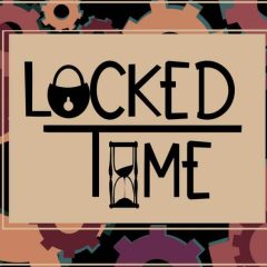 Logo de Locked Time, escape game à Marseille, avec cadenas et sablier stylisés