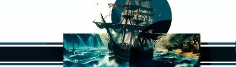 Voiliers, navires et tempête en mer, ambiance aventure pirate