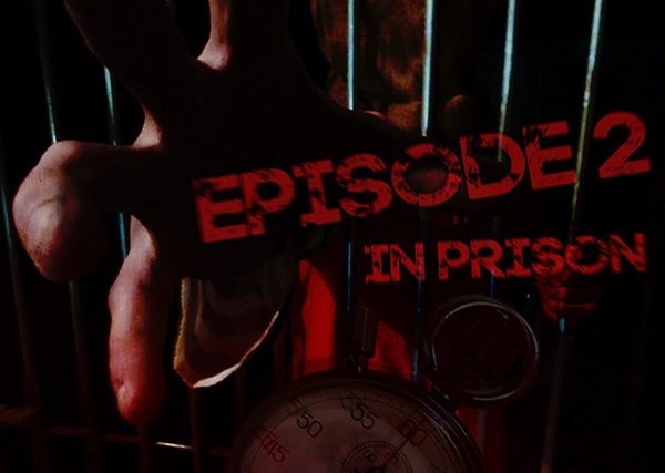 Affiche Épisode 2 In Prison : main sur des barreaux et chronomètre, texte Saurez-vous affronter vos peurs, BRAIN Grosblie