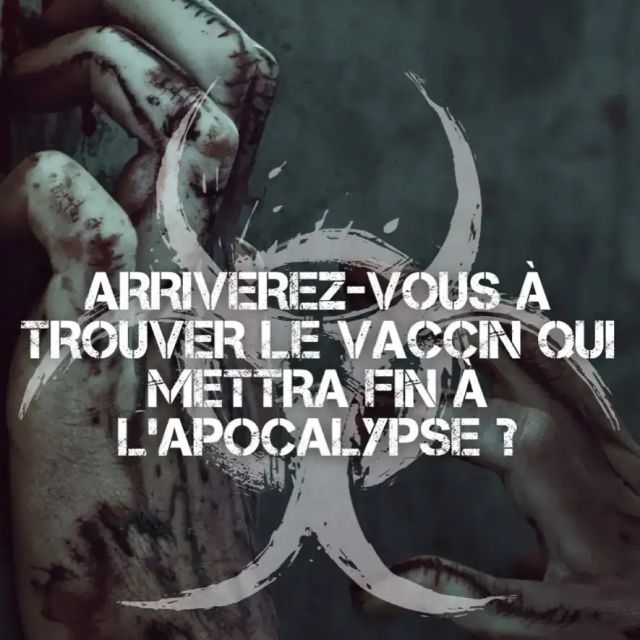 Visuel vertical Z-Apocalypse sur fond gris avec symbole de danger biologique, salle chez Mille et Un Jeux à Trévenans