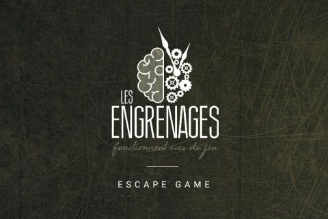 Logo des Engrenages, escape game à Beaucouzé : un cerveau prolongé de rouages
