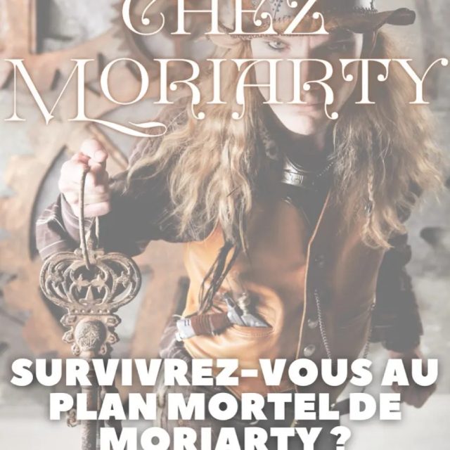 Visuel Piège chez Moriarty avec femme en fourrure et clé, salle chez Mille et Un Jeux à Trévenans