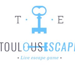 Logo de ToulousEscape, escape game à Toulouse, avec clé bleue stylisée