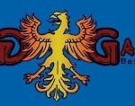 Logo de Fug game, escape game à Besançon, aigle doré et bleu