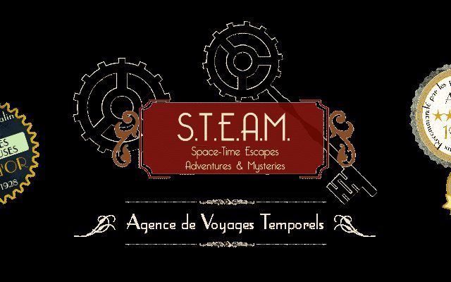 Logo de S'Team Escape, escape game à Cournon-d'Auvergne, thème steampunk et voyages temporels