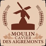 Logo du Moulin des Aigremonts, escape game à Bléré, avec moulin à vent et épis de blé