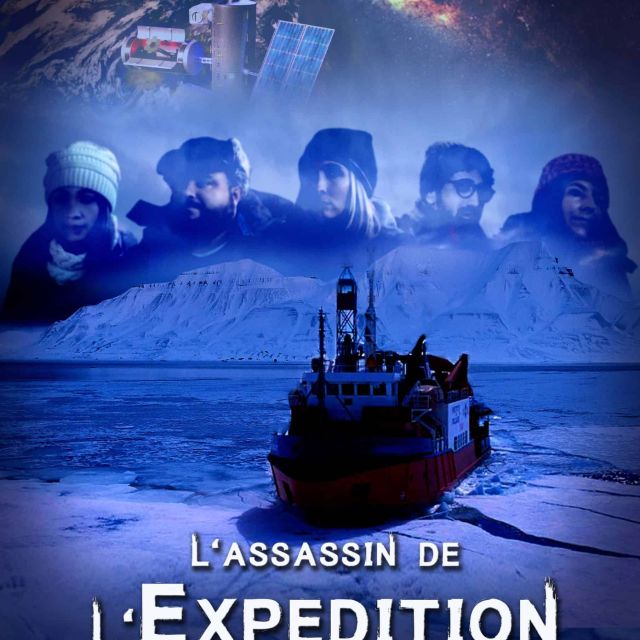 Affiche L'assassin de l'expédition Œil Polaire : explorateurs et navire dans les glaces, salle chez HalluCiné à Mâcon