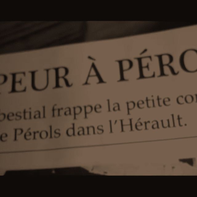Article de journal sur un crime à Pérols, titre Stupeur à Pérols, salle La punition de trop à Pérols