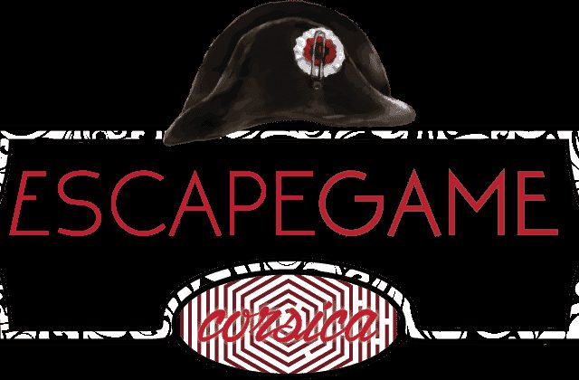 Logo de Escape Game Corsica, bicorne napoléonien rouge et noir sur fond blanc