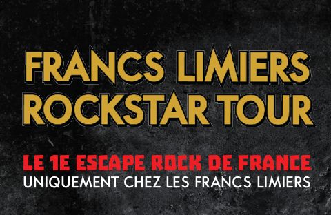 Logo des Francs Limiers, escape game à Metz, thème rock avec éclairs jaunes