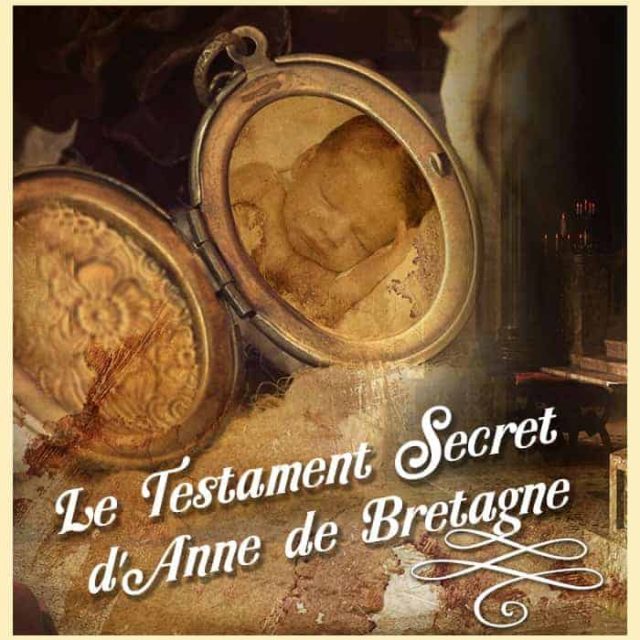 Médaillons dorés gravés et portrait ancien, ambiance historique mystérieuse du Testament Secret d'Anne de Bretagne