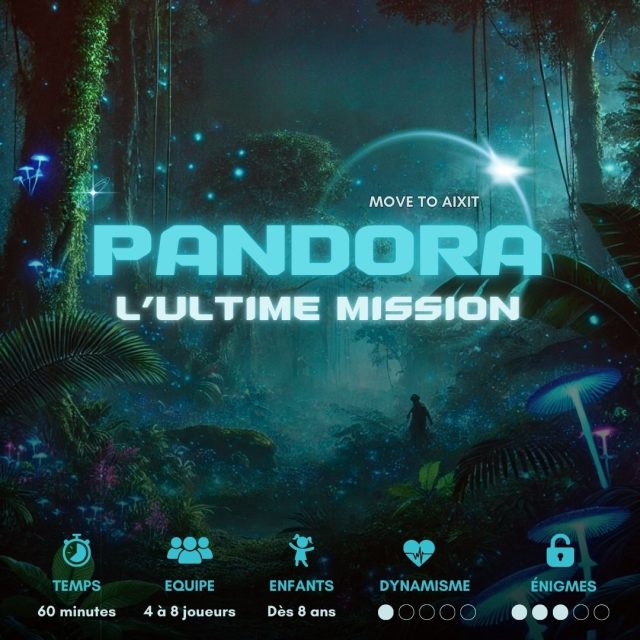 Affiche Pandora, l'ultime mission, jungle lumineuse et champignons, visuel de Move To Aixit à Aix-en-Provence
