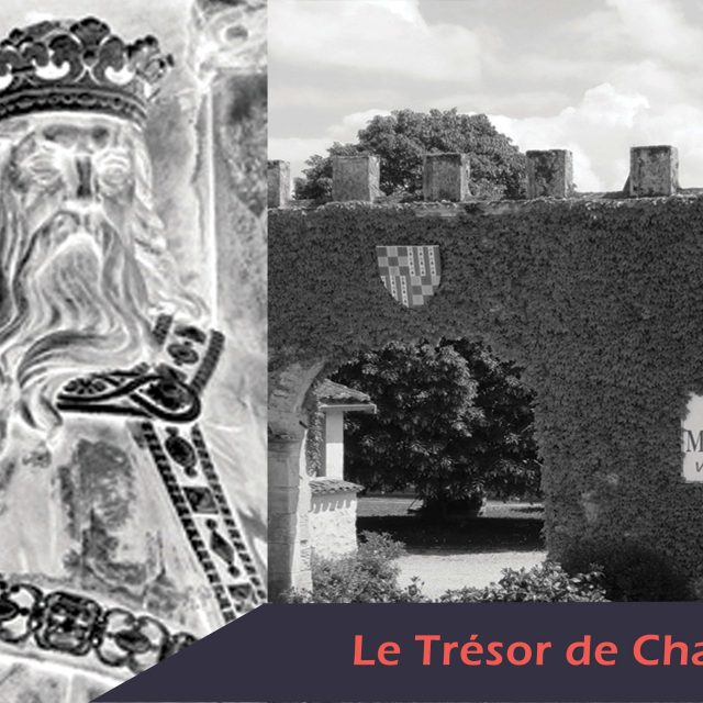 Sculpture royale et forteresse médiévale, décor historique du Trésor de Charlemagne