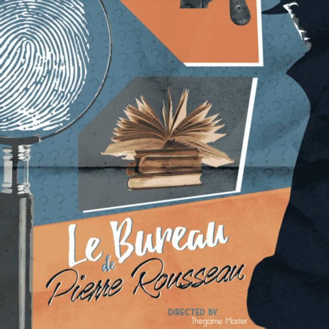 Décor littéraire avec livres, globe et lampe dans Le Bureau de Pierre Rousseau