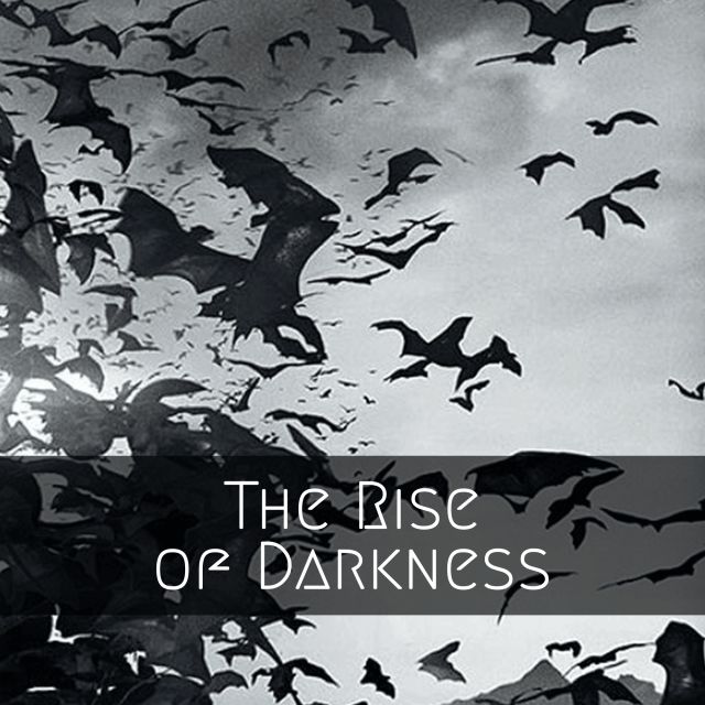Affiche The Rise of Darkness avec envol de corbeaux en noir et blanc, salle chez Escape Voltaire, Paris