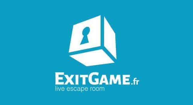 Logo d'Exit Game, escape game à Marseille, cube blanc avec serrure stylisée