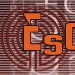 Logo de Live Escape, escape game à Grenoble, lettres orange sur panneau numérique