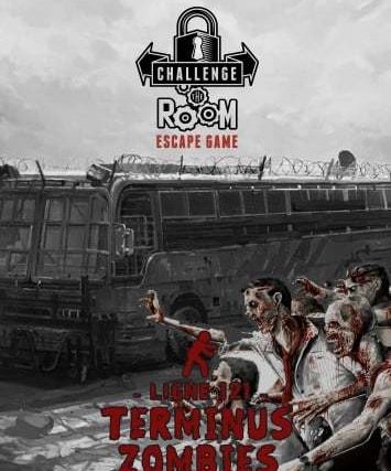 Affiche Ligne 121 terminus zombies : zombies sur une voie ferrée, salle chez Challenge The Room Annemasse à Ville-la-Grand
