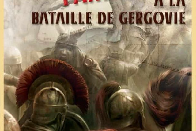 Soldats en armures et casques à crête rouge, décor de bataille antique pour Panique à la bataille de Gergovie