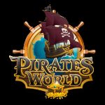 Logo de Pirate Game, escape game à Agde, avec navire pirate et trésor d'or