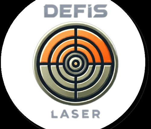 Logo de Mission Aventure, escape game à Pornic, avec cible laser orange et grise