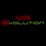Logo VR Evolution en lettres rouges et vertes sur fond noir, enseigne du Mans