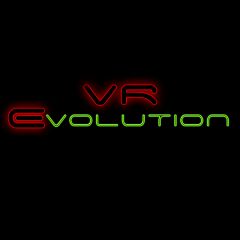 Logo VR Evolution en lettres rouges et vertes sur fond noir, enseigne du Mans