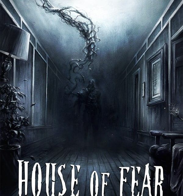 Affiche House of Fear Cursed Souls : couloir sombre et tentacules au plafond, jeu de Cérébra VR à Mérignac