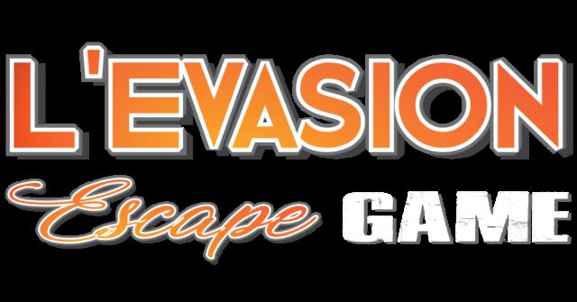 Logo de L'évasion, escape game à Honfleur, avec lettres orange et grises