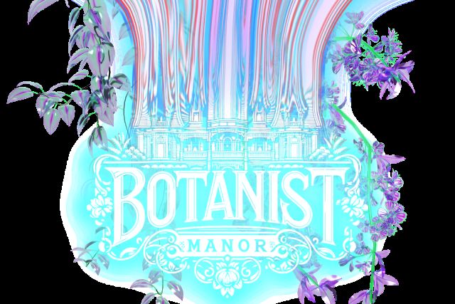 Logo Botanist Manor sur une serre aux reflets irisés, Escape Rush à Bruxelles