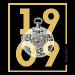Logo de 1909, escape game à Saint-Étienne, avec horloge mécanique et chiffres dorés