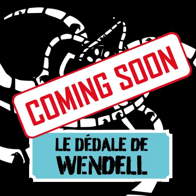 Montagnes russes avec squelette et inscription "Coming Soon" pour Le Dédale de Wendell chez La Grande Évasion à Chambéry