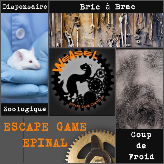Logo de Weasel Escape Game Epinal à Chavelot, quatre salles thématisées