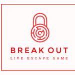 Logo de Break out, escape game à Voglans, cadenas rouge stylisé