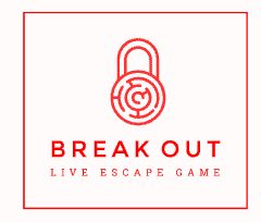 Logo de Break out, escape game à Voglans, cadenas rouge stylisé