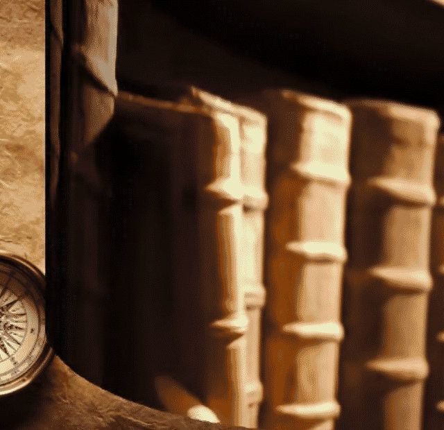 Compass et livres anciens rappelant l'univers maritime du Nautilus à Sélestat