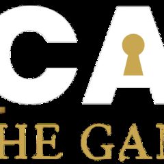 Logo d'Escape The Game, escape game à Castres, avec labyrinthe doré et serrure