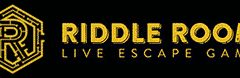 Logo de Riddleroom, escape game à Nice, hexagone doré sur fond noir