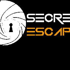 Mot Escape en lettres orange sur fond blanc, logo de l'enseigne Secret escape à Bourgoin-Jallieu