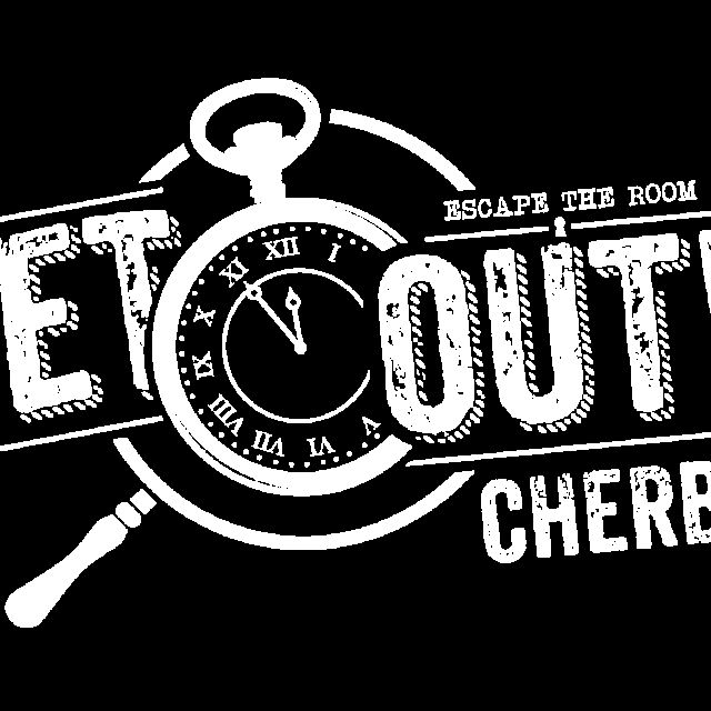 Logo de Get Out, escape game à Cherbourg-en-Cotentin, sur fond blanc